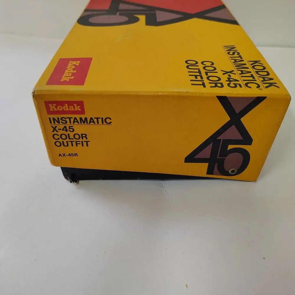 Vintage Kodak Instamatic X-45 Camera Outfit Original Box Flash Film MCM